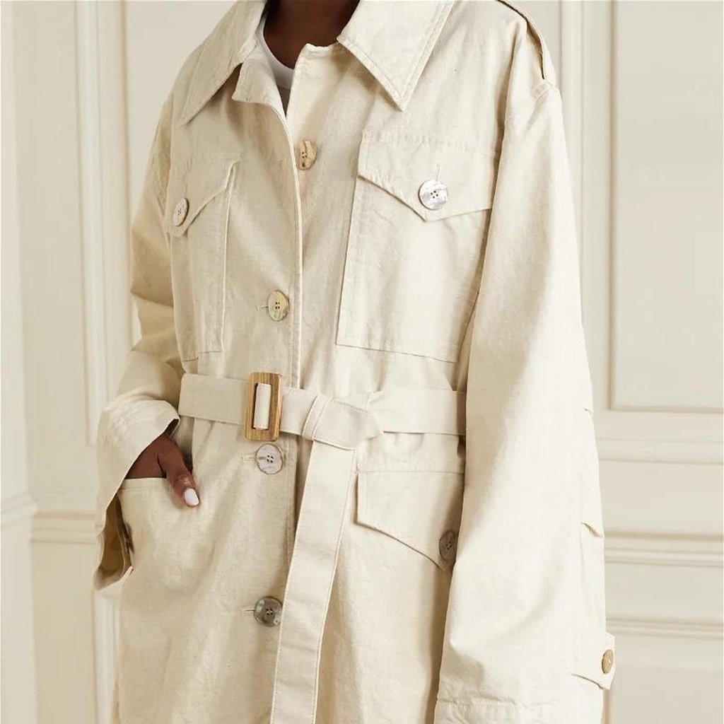 Acne Studios Women's Cream And Tan Coat